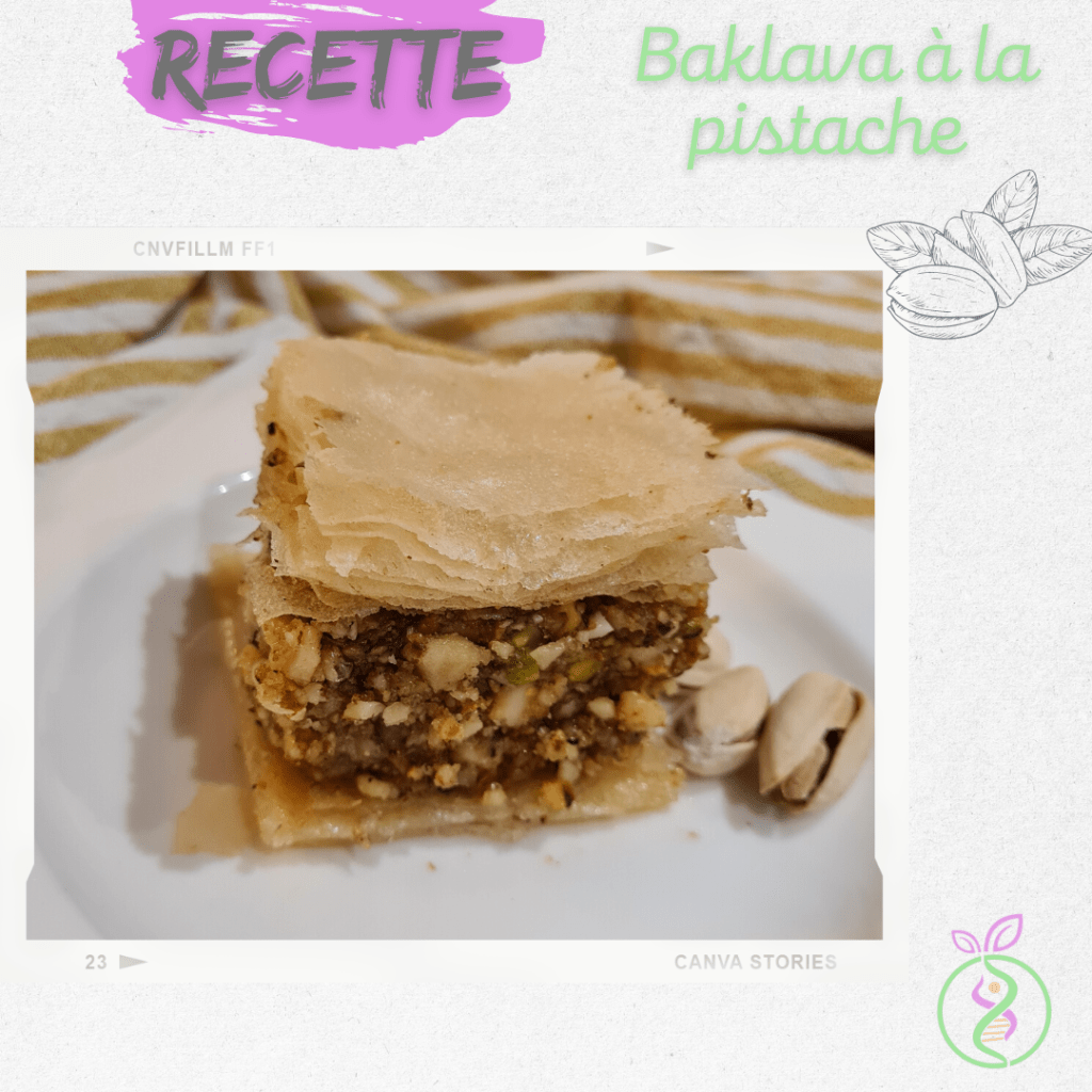 ZANGRANDO Jennifer - Diététicienne-Nutritionniste - Docteur en Biologie - baklava pistache