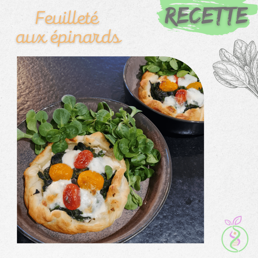 ZANGRANDO Jennifer - Diététicienne-Nutritionniste - Docteur en Biologie feuilleté aux épinards